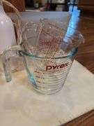 Cutting boards, measuring cups, Rival hand mixer