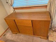 Wood Credenza with Drawers and Cabinet Space