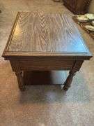 Accent End Table with Bottom Shelf