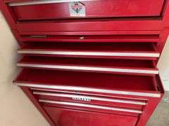 Popular Mechanics Red Rolling Tool Chest, Top: 12x26x22; Bottom: 18x27x32