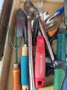 Box Lot of Gardening Tools: Variety of Hand Tools, Pruners, Shears, and More