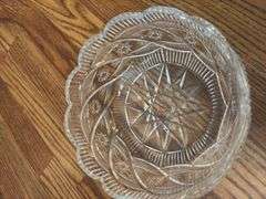 Crystal Serving Set: Decorative Bowl and Divided Dish