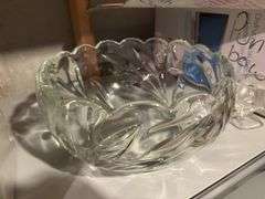 Pressed Glass Punch Bowl and Cup Set