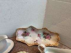 Decorative Gravy Boats and Floral Plates