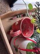 Christmas Floral Decoration with Santa Boot Vase
