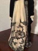 Victorian Era China Head Doll with Feathered Hat