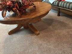 Round Oak Coffee Table - 42 inch diameter