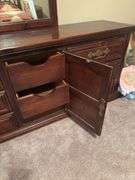 Wood Dresser (72x13x91) and Mirror (