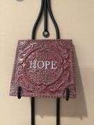 Decorative Metal Scroll "Hope, Love, Peace" Wall Hanging