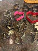 Mixed Lot of Cookie Cutters with Basket