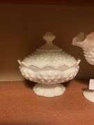 Fenton Milk Glass Hobnail Collection - 4 Pieces