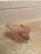 Collection of Pink Art Glass, Figurine, and Soap Dish