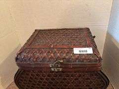 Woven Wicker Storage Trunk
