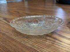 Pressed Glass Bowls and Baskets - 4 Pieces