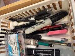 Drawer Lot with Office, Stationary and Household Items