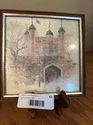 Framed Watercolor Prints - London Street Scene & Tower of London