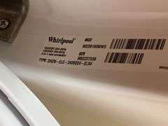 27”x26”x36” Whirlpool Duet Resource Saver Electric Clothes Dryer, Model WED9150WWO