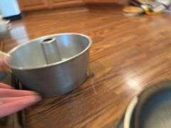 Cookie sheets, muffin tins, angel food cake pan, round cake pans