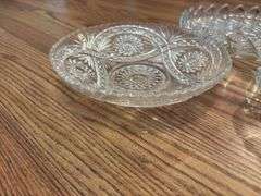 Set of Three Decorative Glass Dishes
