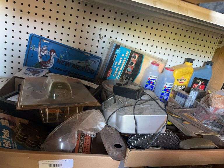 Variety Lot: Tools, Automotive Supplies, License Plate, and More image