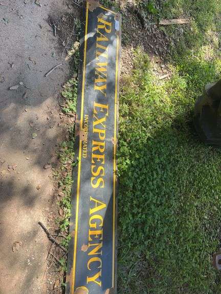 Vintage Railway Express Agency Sign - Caldwell Train Depot image