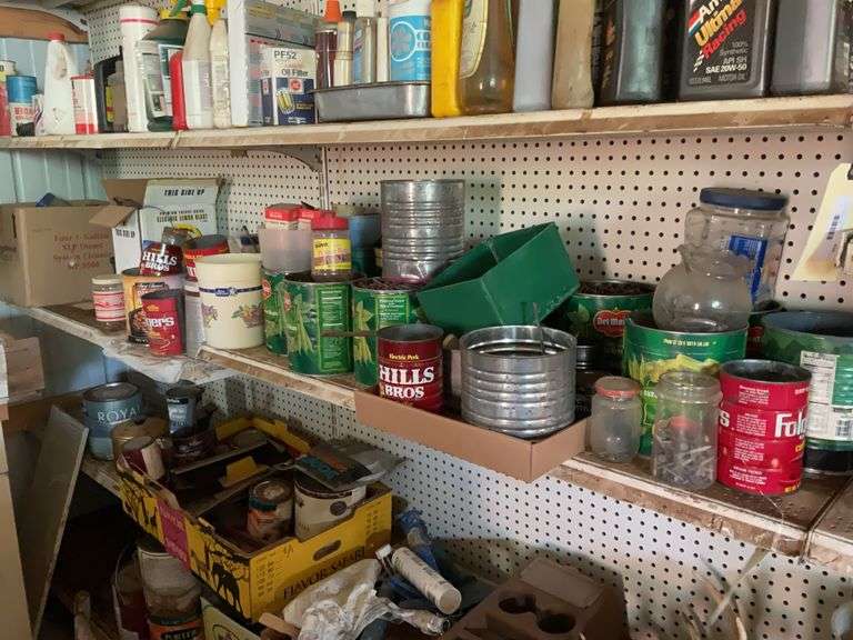 Shelved Assortment of Nails, Cleaners and Mixed Items image