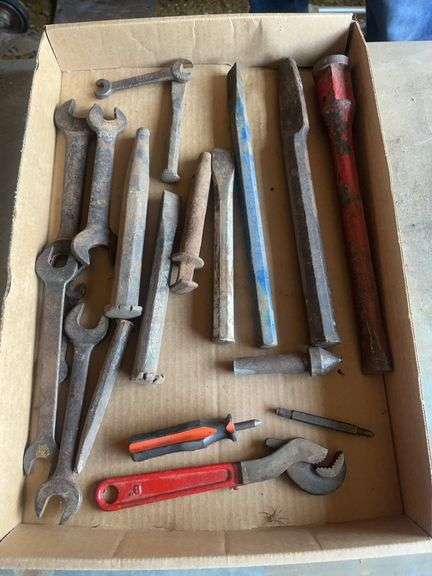 Box of Wrenches, Chisels, and Other Hand Tools image