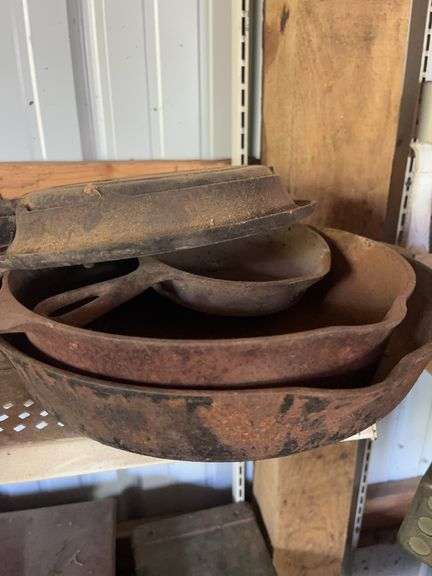 Cast Iron Cookware Assortment: Skillets, Waffle Iron, and Bowls image