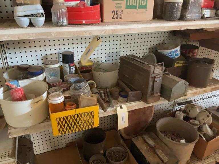 Shelf Lot of Assorted Hardware and Containers image