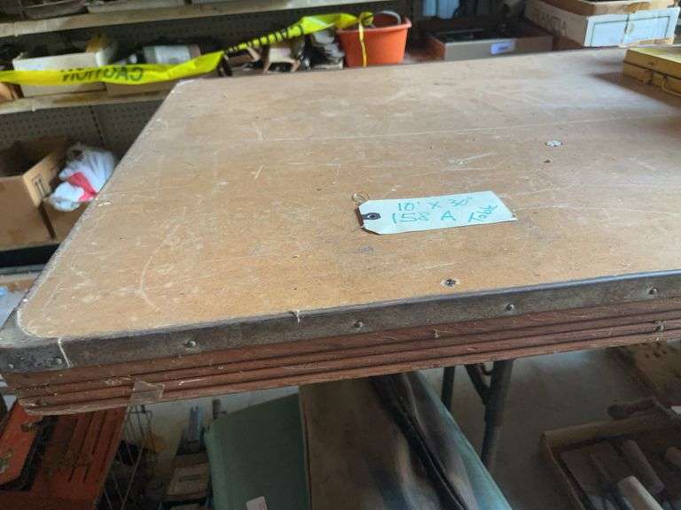 Monroe Pedestal Folding Table 10' x 30" image