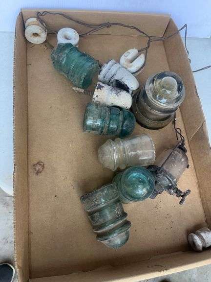 Mixed Lot of Glass and Ceramic Insulators image