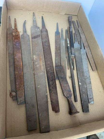 Lot of Assorted Metalworking Files and Chisels image