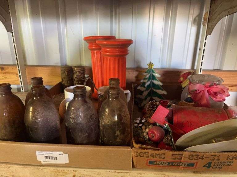 Mixed Collection: Glass Bottles and Christmas Decorations image