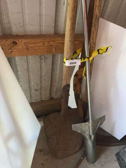 Lot of Assorted Garden Tools - Shovel, Scythe, and More image