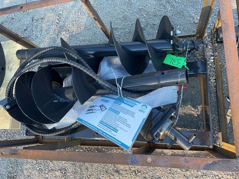 Mower King SSECAG-Y Skid Steer Auger - w/ 3 Bits (6", 12", 14") image