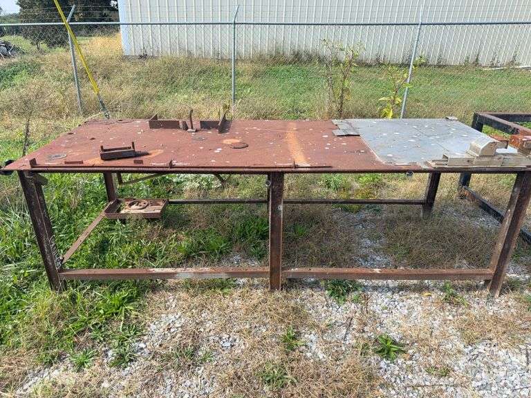 Large Steel Shop Table - 4ft x 10ft - Stainless Vice! image