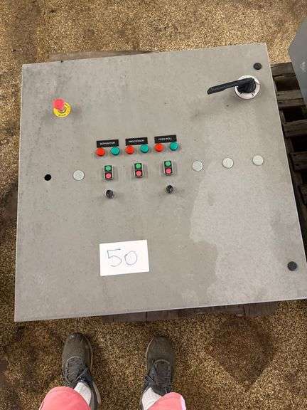 Electrical Control Panel in Steel Cabinet with Components image