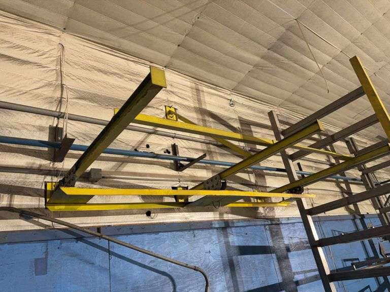 Over Head Trolley - 10ft Wide x 7ft Deep Approx - BUYER MUST TAKE DOWN! image