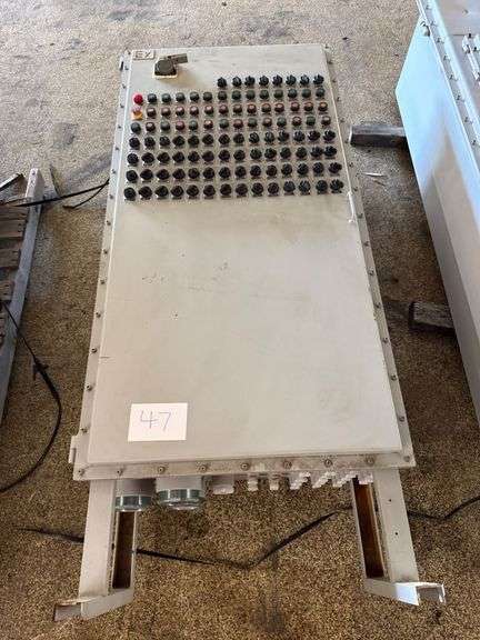 Steel Control Panel Used in Extraction Process with Heavy Steel Enclosure image