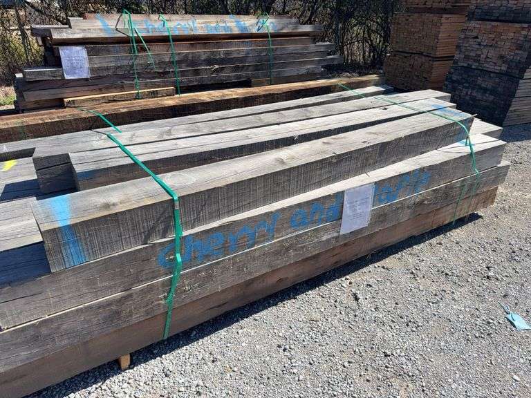(18) Cherry & Maple Beams! 7” Thick x 9” Wide x 9ft 6in to 11ft Long image