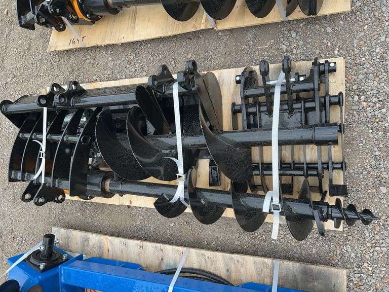 Future 8-Piece Excavator Attachment Package - Rake, Ripper, Grabber, Augers & Buckets image