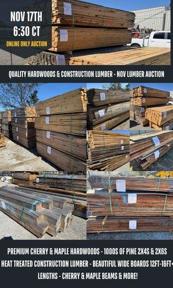 Quality Hardwoods & Construction Lumber - Nov Lumber Auction