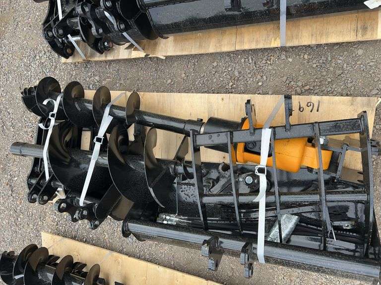 Future 8-Piece Excavator Attachment Package - Rake, Ripper, Grabber, Augers & Buckets image