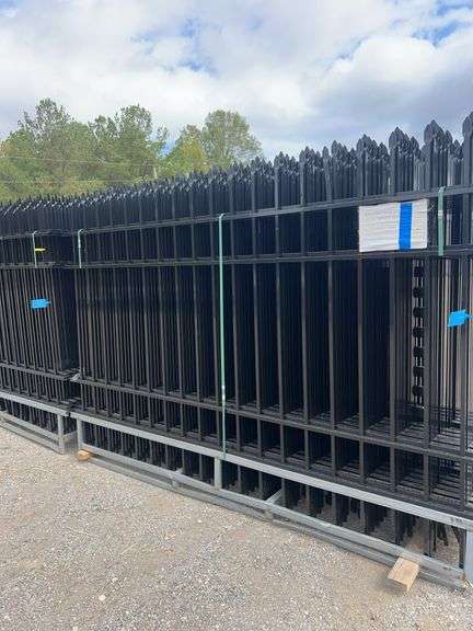 ABOSS 220FT Wrought Iron Site Fence - Lead Free Powder Coated 7'H (22 Panels) image