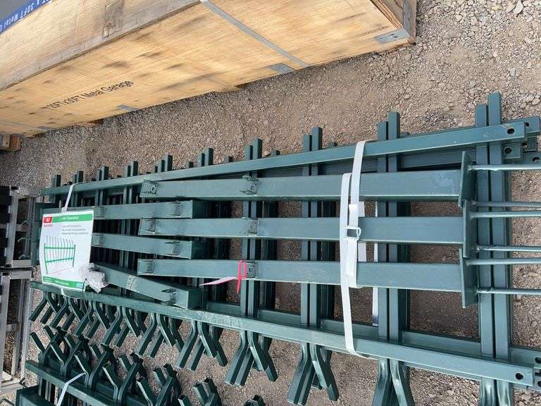 KJ K0308 Lawn Guardrail - 3.6'x6.6' Green Powder Coated (Qty 5 Panels + 6 Posts) image