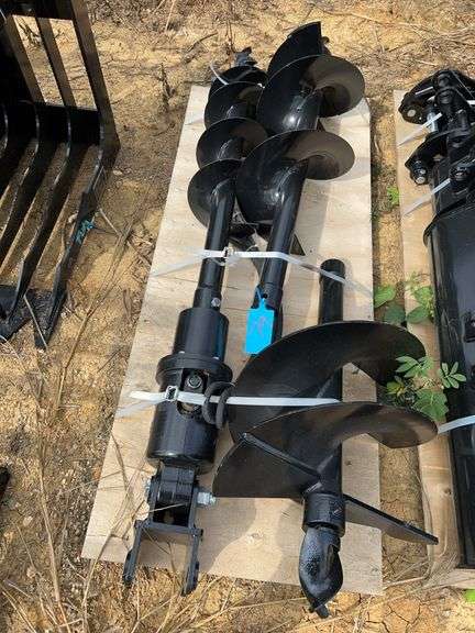 Future Excavator Auger Set - Qty 3 (8") w/ 12" & 16" Rods, Fits 1-2 Ton image