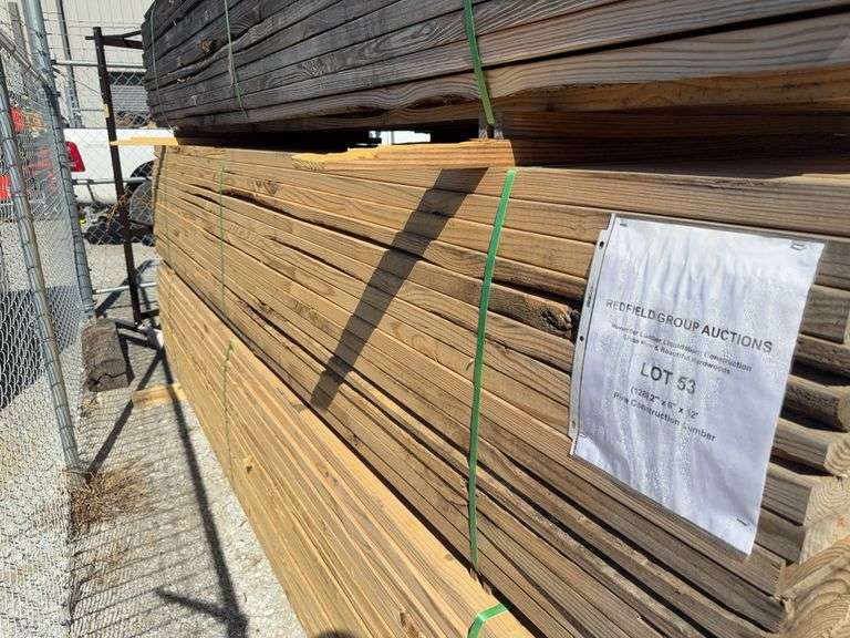 (128) 2” x 6” x 12’ Pine Construction Lumber image