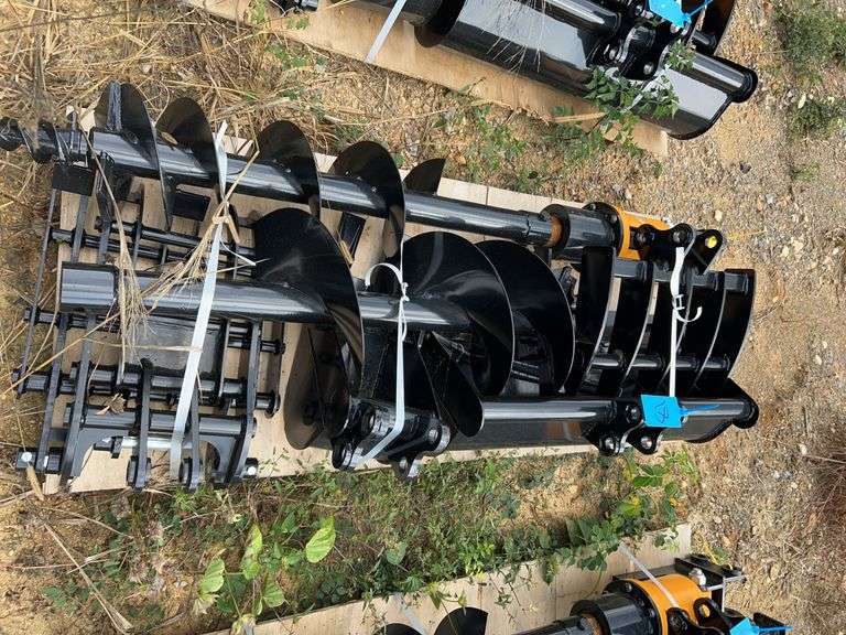Future 8-Piece Excavator Attachment Package - Rake, Ripper, Grabber, Augers & Buckets image