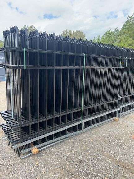 ABOSS 220FT Wrought Iron Site Fence - Lead Free Powder Coated 7'H (22 Panels) image