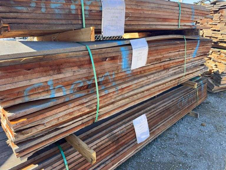 (Approx 105) CHERRY 1 1/4” Thick x 6in to 11in Wide x 10ft - 11ft  Length- Beautiful Wood image